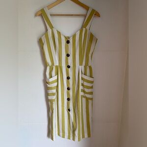 GUC FRNCH summer dress, yellow and white, size M